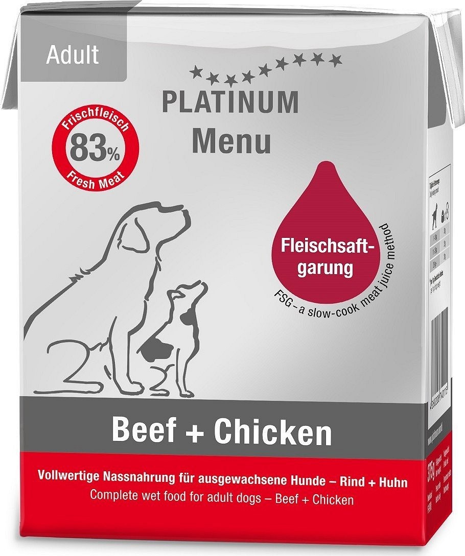 Platinum Menu Beef + Chicken hrană umedă pentru câini - zoom