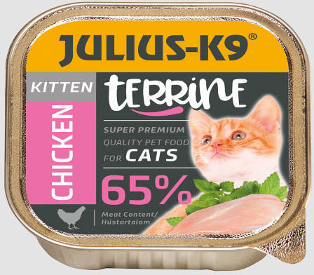 Julius-K9 Cat Terrine Kitten Chicken - Hrană umedă pentru pui de pisică