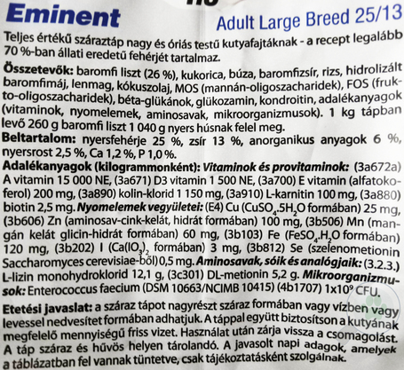 Eminent Adult Large Breed | Táp nagytestű felnőtt kutyáknak