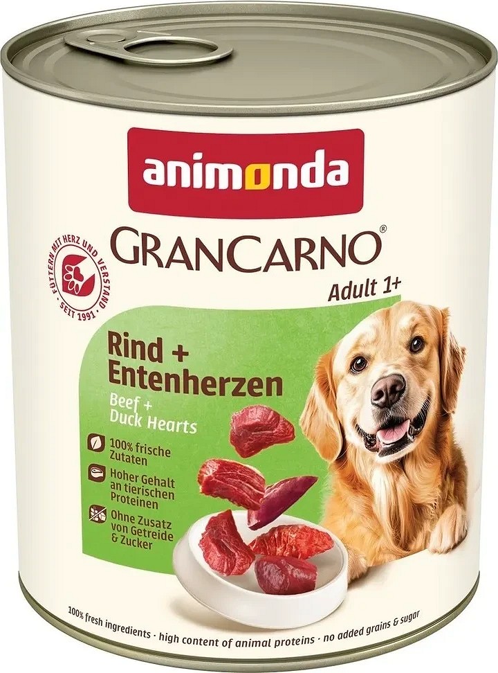 Animonda GranCarno Adult kacsaszíves és marhahúsos konzerv