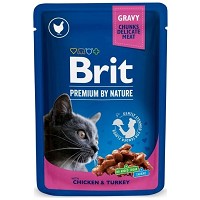 Brit Premium Cat plic pentru pisici cu pui și curcan