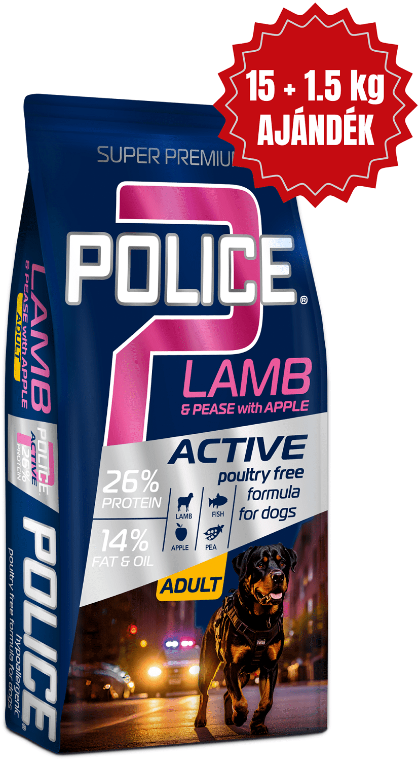 Police Adult Hypoallergenic Lamb with Pease & Apple