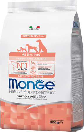 Monge Speciality Line Dog Puppy & Junior Monoprotein Salmon with Rice