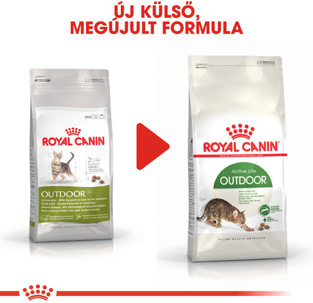 Royal Canin Outdoor - Szabadba gyakran kijáró, aktív felnőtt macska száraz táp