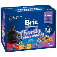 Brit Premium Cat Pouches Family Plate 1200 g