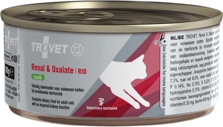 Trovet Cat Renal & Oxalate RID Lamb konzerv