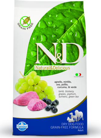 N&D Dog Prime Adult Medium & Maxi Lamb & Blueberry | Száraztáp közepes testméretű kutyáknak bárányhússal és vörös áfonyával
