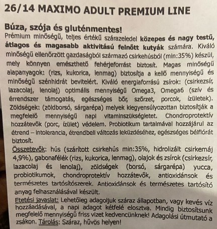 Maximo Adult kutyatáp