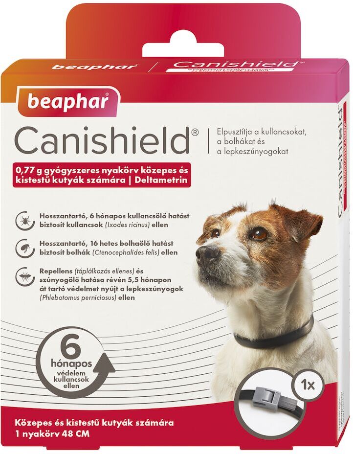 Beaphar CaniShield zgardă repelentă pentru câini împotriva puricilor, căpușelor și Phlebotomus - zoom
