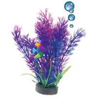 Happet levegőporlasztós lila műnövény akváriumba