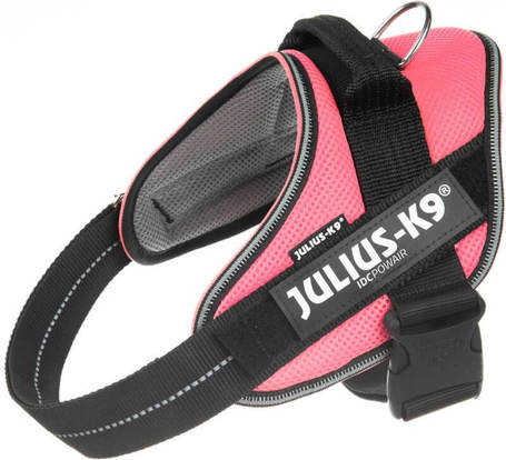 Julius-K9 IDC powAIR légáteresztő, szellőző, nyári hám kutyáknak rózsaszín színben