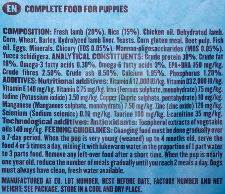 Visán Banters Dog Puppy & Junior Lamb & Rice