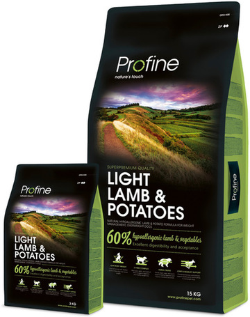 Profine Light Lamb & Potatoes | Diétás kutyatáp bárányhússal és burgonyával | Gabonamentes