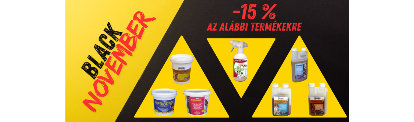 November végéig 15% kedvezmény több Equimins🐴 és Blooming Pets🐶🐱 termékre is