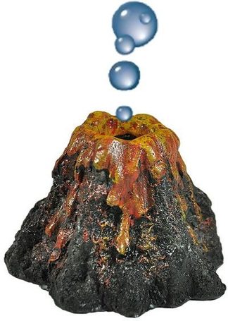 Happet vulkán – Levegőporlasztós akvárium dekoráció