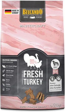 Belcando Mastercraft Fresh Turkey | 80% friss pulyka-és csirkehúsból készült szuperprémium német kutyatáp