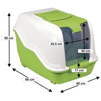 Netta Maxi kabrió tetős, könnyen tisztítható macska WC #4