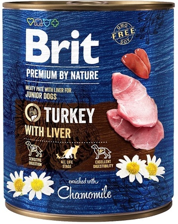 Brit Premium Junior Turkey with Liver húspástétom