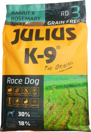 Julius-K9 GF Race Dog Adult Rabbit & Rosemary kutyatáp