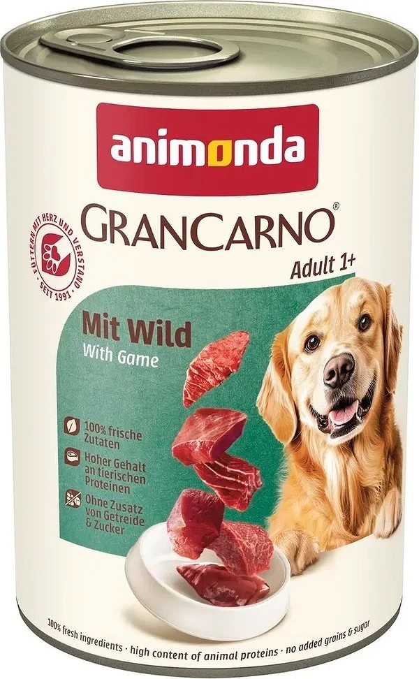 Animonda GranCarno Adult conservă cu vită și vânat