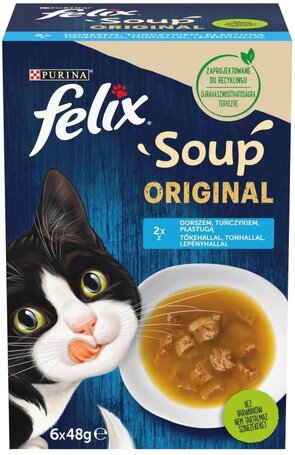 Felix Soup halas válogatás leveses szószban macskáknak