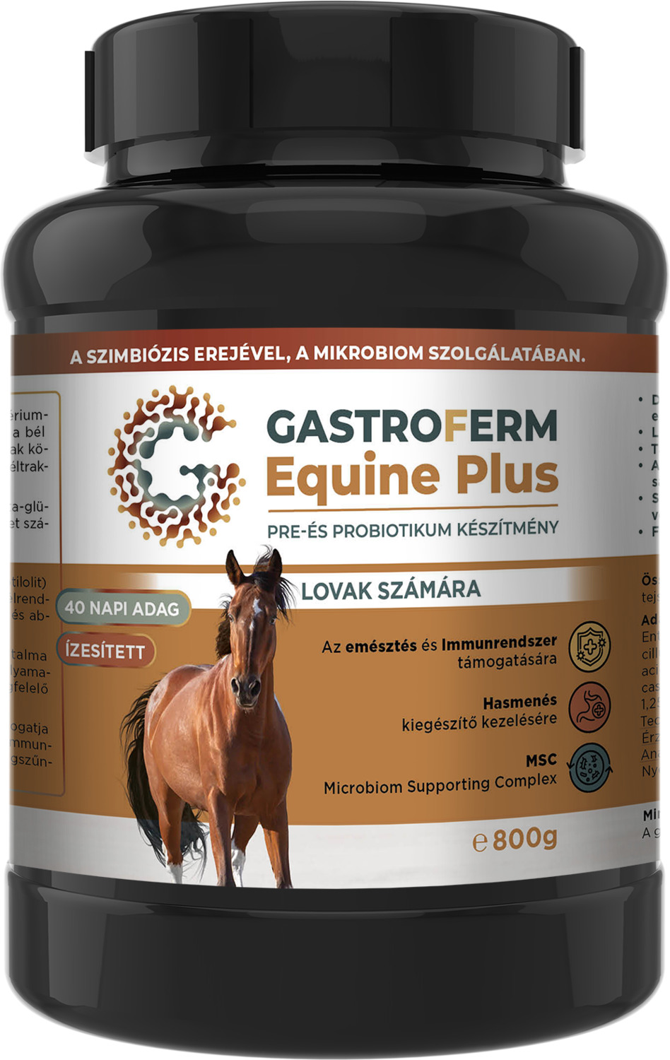 Gastroferm Equine Plus pre- și probiotic pentru cai, 800g