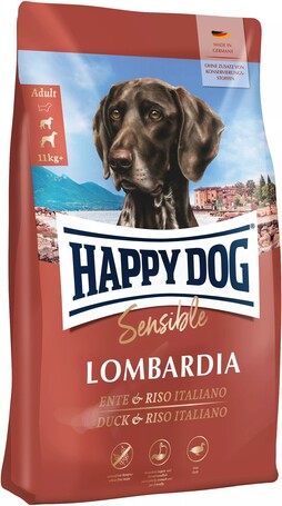 Happy Dog Lombardia kutyatáp kacsahússal és olasz rizzsel