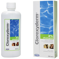 Clorexyderm 4% șampon antiseptic pentru câini și pisici