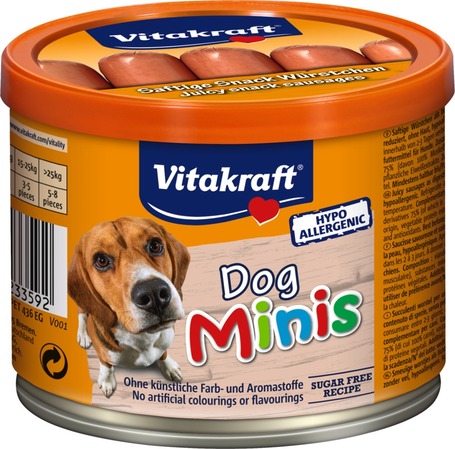 Vitakraft Dog Minis hipoallergén szaftos marhás kolbászocskák kutyáknak