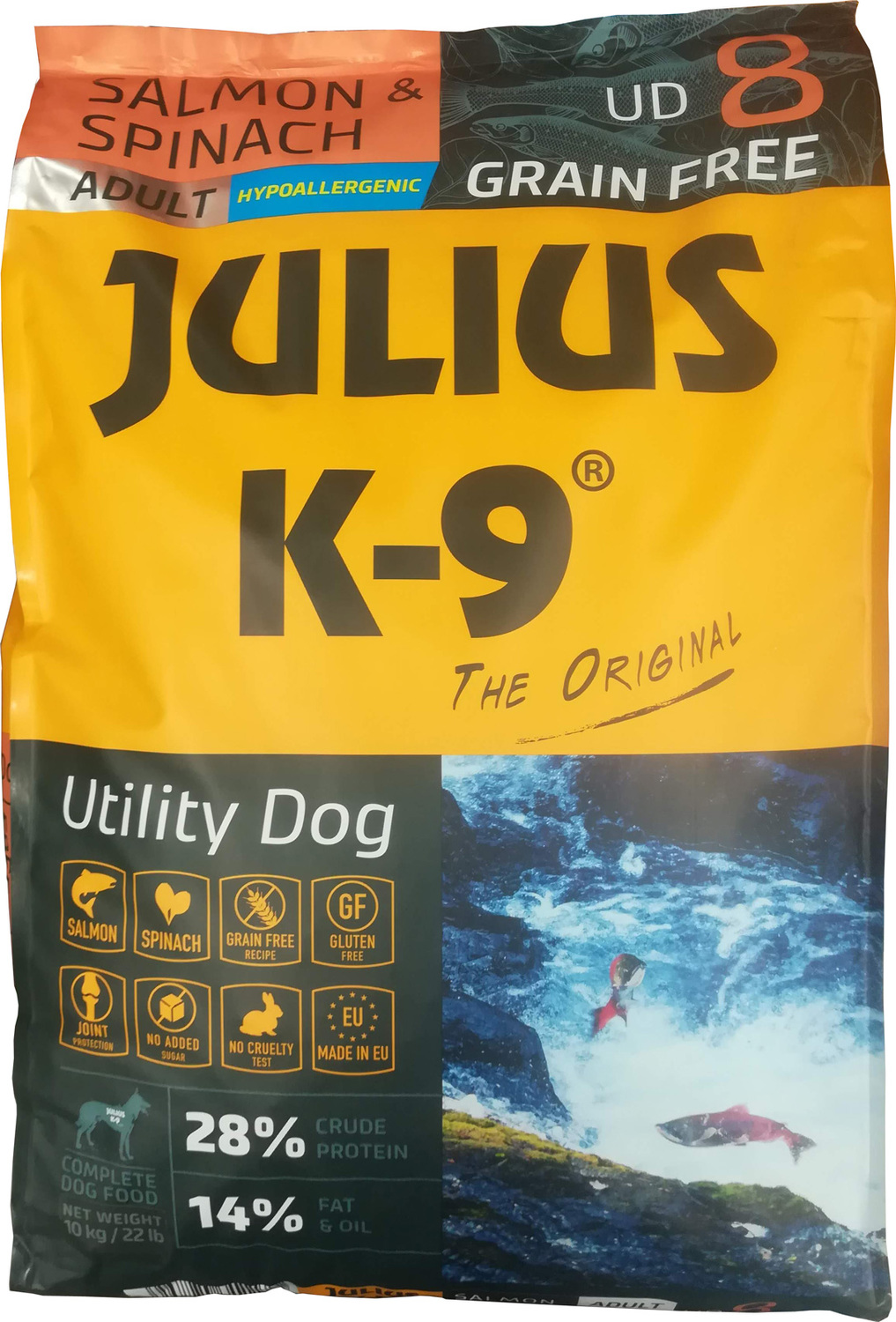 Julius-K9 GF Hypoallergenic Utility Dog Adult Salmon & Spinach