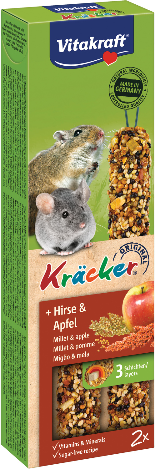 Vitakraft Kracker baton dublu cu mei și mere pentru șoareci și rozătoare