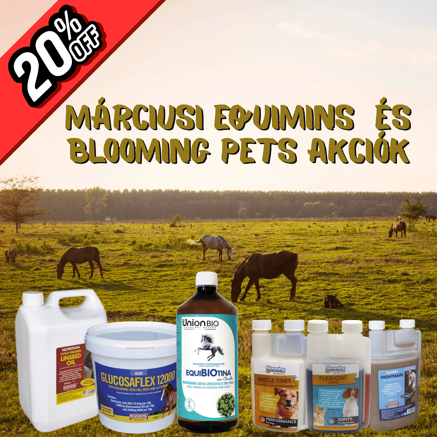 💪Márciusban is támogatjuk kedvenceid vitalitását – újabb Equimins és Blooming Pets termékek 20% kedvezménnyel