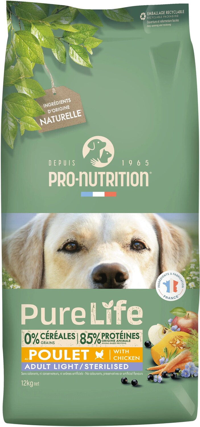 Pro-Nutrition Pure Life Adult Light Sterilised au Poulet with Chicken - zoom