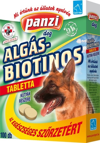 Panzi algás-biotinos tabletta kutyáknak az egészséges szőrzetért