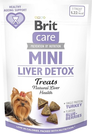 Brit Care Dog Mini Treats Liver Detox jutalomfalat