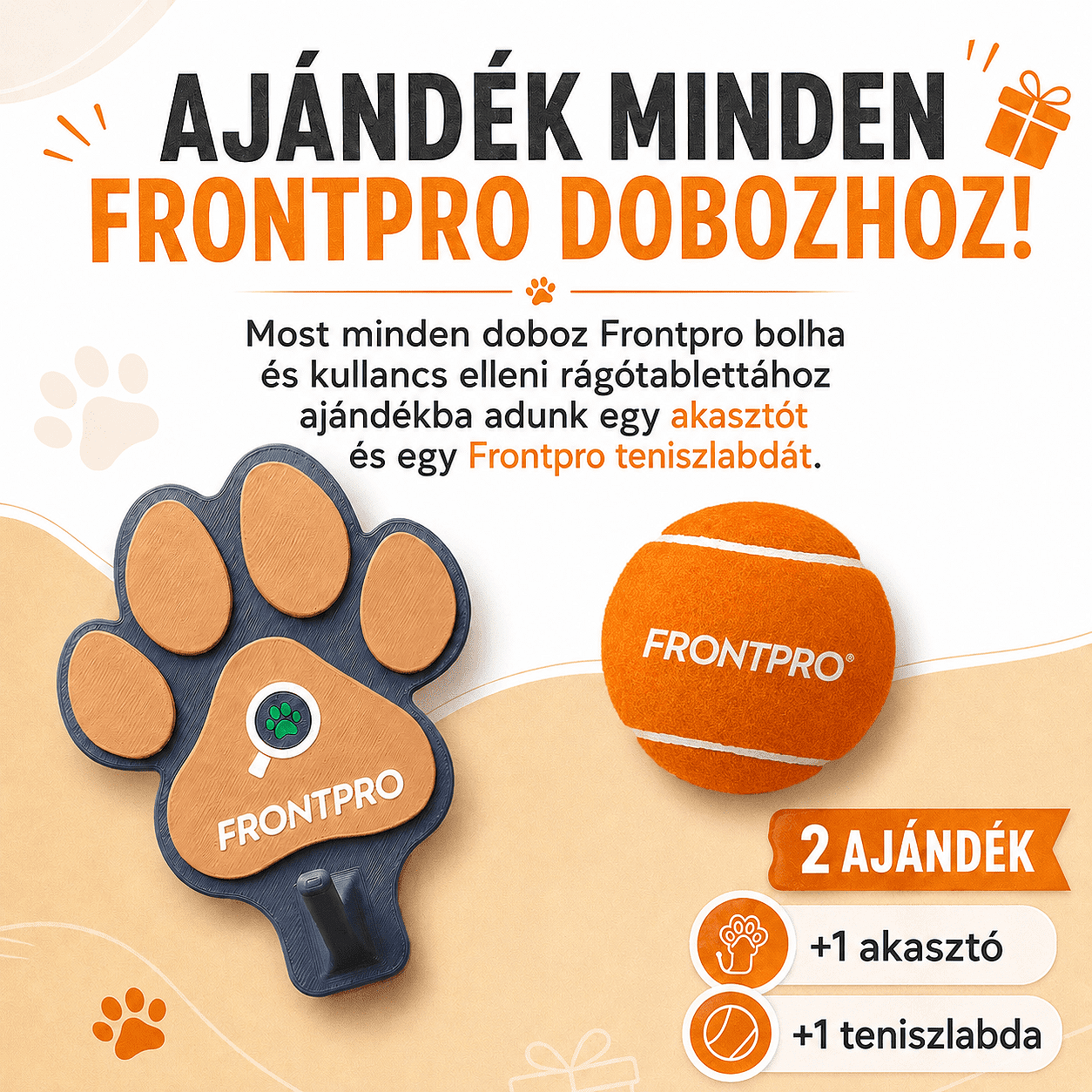 Frontpro tabletta 10-25 kg közötti kutyáknak (M; 68 mg)