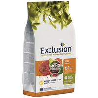 Exclusion Dog Mediterraneo Monoprotein Beef Puppy Medium