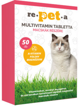 Re-pet-a multivitamin tabletta macskáknak