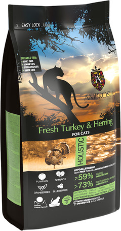 Ambrosia Cat Sterilised GF Fresh Turkey & Herring
