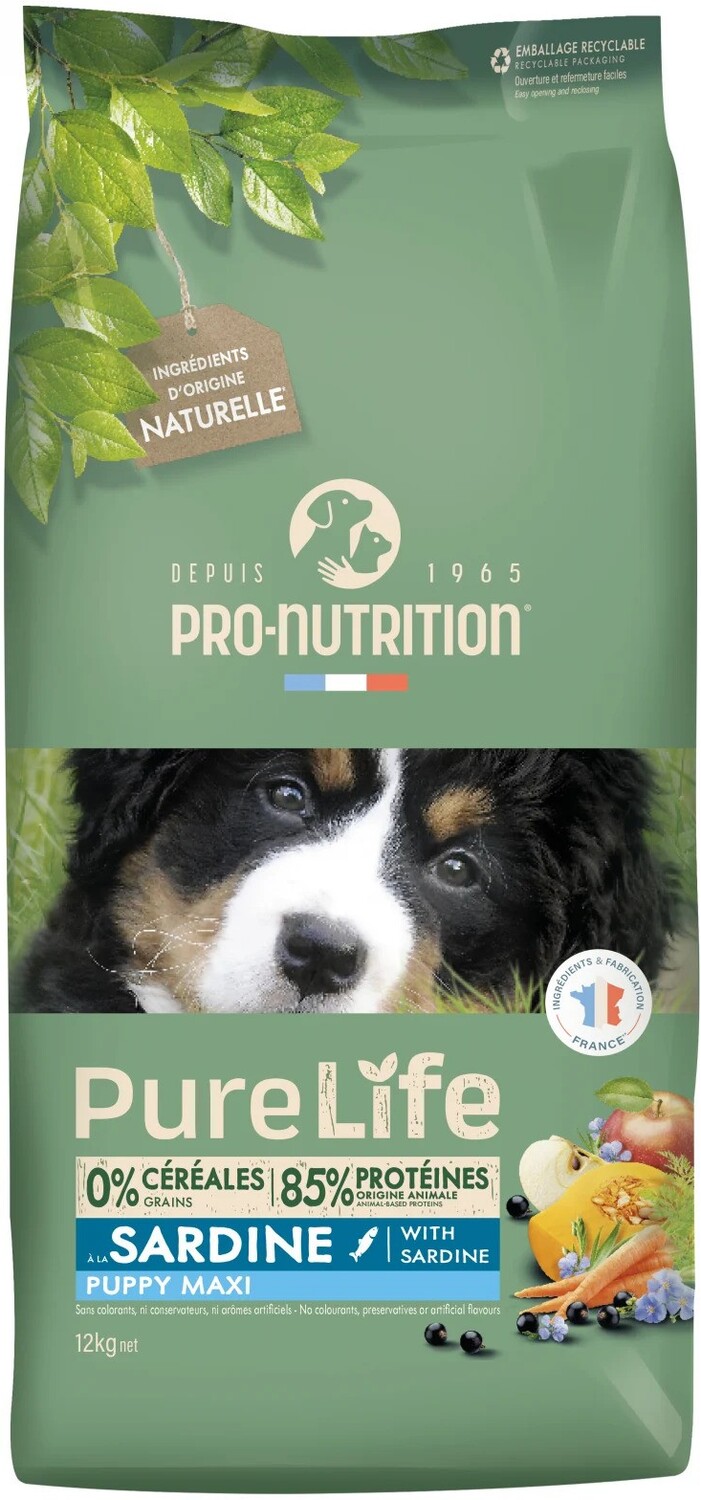 Pro-Nutrition Pure Life Puppy Maxi a la Sardine with Sardine - zoom