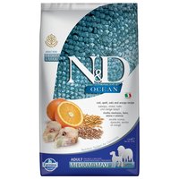 N&D Dog Ocean Adult Medium & Maxi Codfish & Orange | Tőkehalas és narancsos kutyaeledel #2