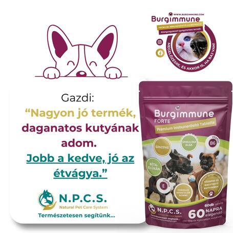 Burgimmune Forte immunerősítő tabletta kutyáknak
