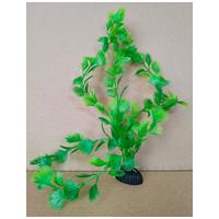 Alga verde cu tulpină lungă și frunze spinoase, plantă artificială pentru acvariu