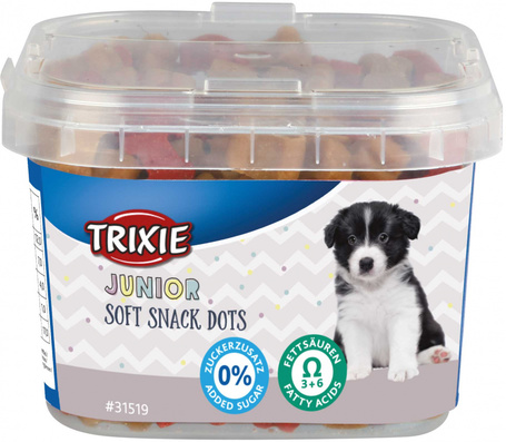 Trixie Junior Soft Snack Dots - Puha jutalomfalatok lazaccal kölyökkutyáknak