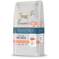 Quattro Adult Salmon Meat Coated - Hrană super-premium hipoalergenică pt câini Adulți de toate rasele cu carne extra de somon