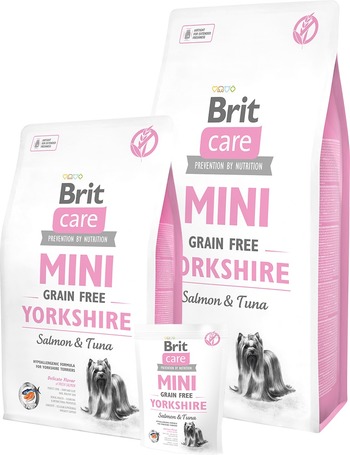 Brit Care Mini Grain Free Yorkshire Salmon & Tuna kutyatáp apró szemcsemérettel