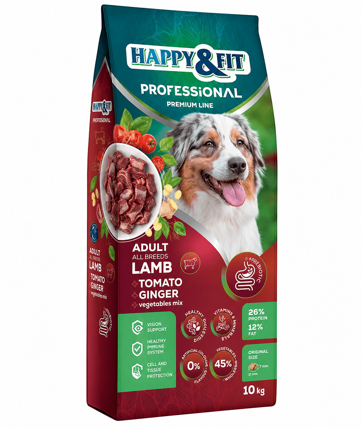 Happy&Fit Professional Adult All Breed Lamb, Tomato, Ginger