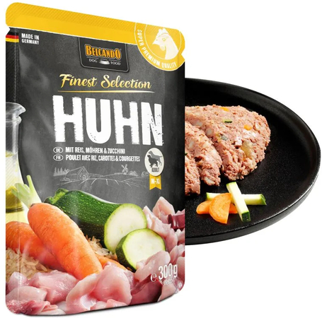 Belcando alutasak csirkehússal, rizzsel, sárgarépával és cukkinivel