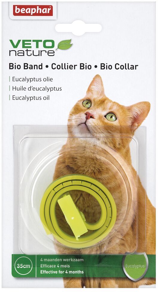 Beaphar Bio Band - Zgardă cu uleiuri esențiale naturale pentru sănătatea pisicii noastre - Efect repelent