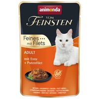 Animonda Vom Feinsten Feines mit Filets kacsás és pulykafilés macskaeledel alutasakban